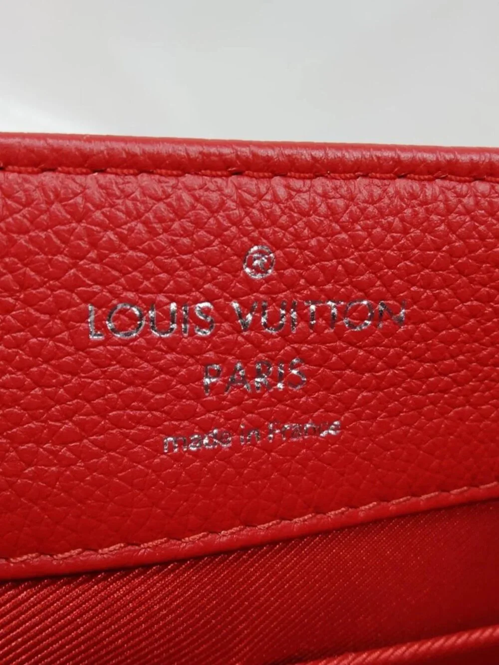 Authentic Louis Vuitton Lockme II Red Calfskin Leather Top Handle Crossbody Bag